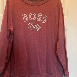 Lane Bryant Boss Lady Sweatshirt - Maroon